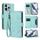 thumbnail image 1 of Funda Cartera Mariposa para [iPhone 13 Pro] con Soporte y Cremallera Verde menta, 1 of 6