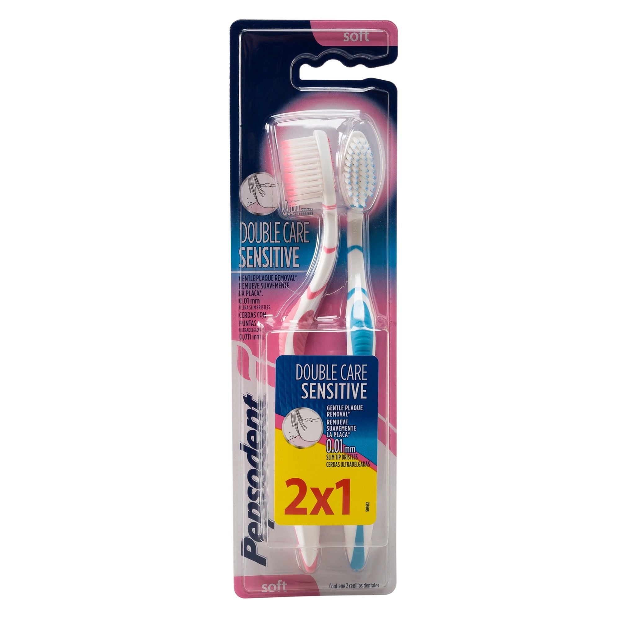Cepillo De Dientes Suave Double Care Sensitive 2 un Pepsodent