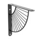 thumbnail image 4 of Soporte Para Estantería Decorativa En Forma De Abanico Con Tornillos Estantería Para El Hogar Negro 20cm, 4 of 5