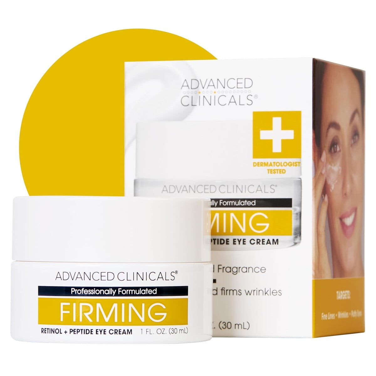 Crema Ojos Advanced Clinicals Retinol Peptides 30ml Reafirmante