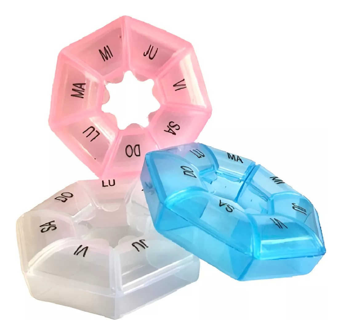 Genérico - Set 6 Pastillero Semanal Compacto Portatil Medicina Lau