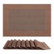 thumbnail image 1 of REGALWOVEN Manteles Juego de 8 Manteles para Decoración de Mesa de Comedor de Cocina Lavables Resistentes al Calor Café 18*12 Pulgadas, 1 of 7