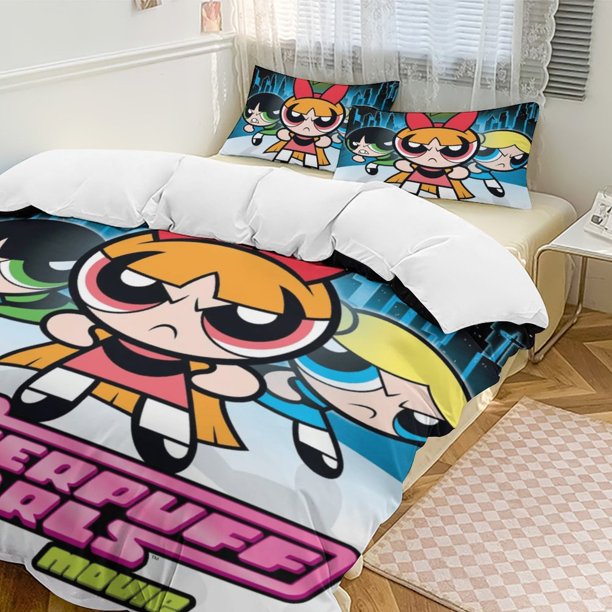 The Powerpuff Girls 3-Piece Bedding Set Soft Warm And Comfortable Bed Set