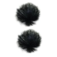 Bothyi - 2 Protectores De Parabrisas De Micrófono Con Pelo Para Presentaciones En Vivo, 1,5 Cm De Diámetro
