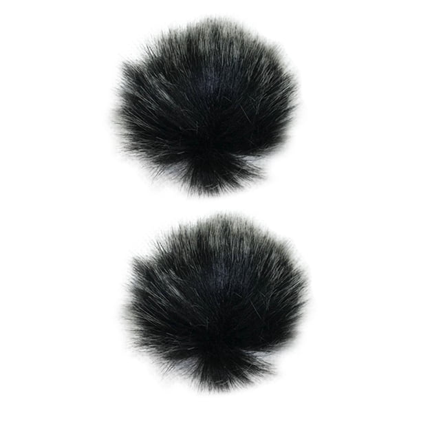 2 Protectores De Parabrisas De Micrófono Con Pelo Para Presentaciones En Vivo, 1,5 Cm De Diámetro
