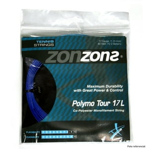 Set Cuerda Tenis Zons Polymo Tour 1.23 / 17 Azul Oscuro