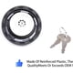 thumbnail image 2 of Tapón de combustible con cerradura y 2 llaves, compatible con 4Runner, FJ Cruiser, Tacoma, Tundra, Acura, Chevy Camaro, CRV, Mazda, Cadillac, GMC. Reemplaza n.° 77300-47020, 10504 (negro) HYRYXG919BL, 2 of 6