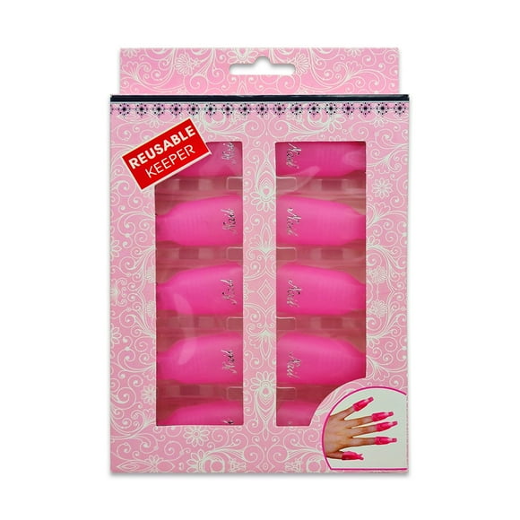 Protector De Uñas Esmaltados Rosado x 10 UD