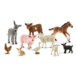Farm Animal Toys Schleich Farm World, Juego De 10 Piezas Para Niños A Partir De 3 Años