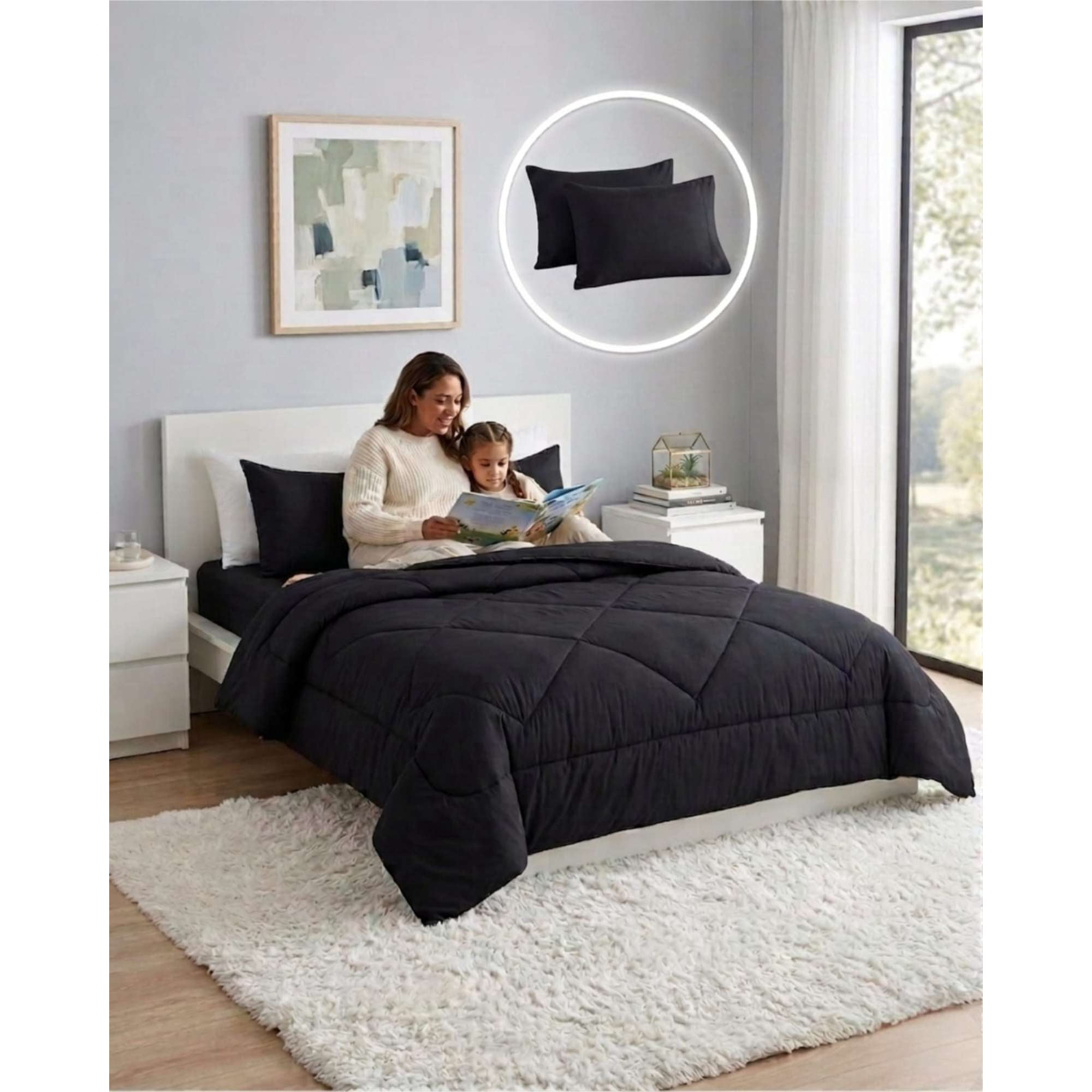 Myl Todo Hogar - Juego De Cama Con Plumón Nórdico Sábanas Y Almohada Plaza Y Media
