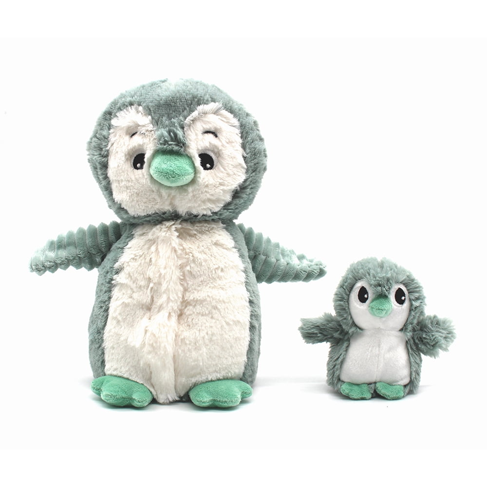 Les Ptipotos - Peluche Pingüino Iglou Mamá Y Bebé - Menta