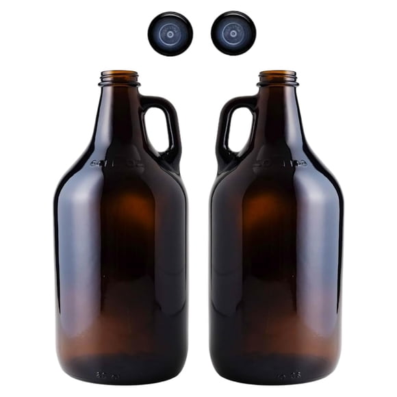 Botellas FastRack 1,9 L de vidrio ámbar – Pack de 2