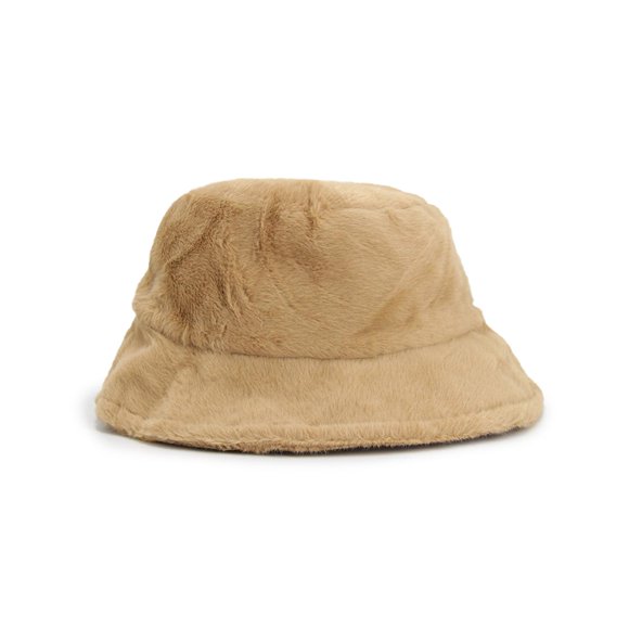 Bucket hat piel peludo beige Talla Única