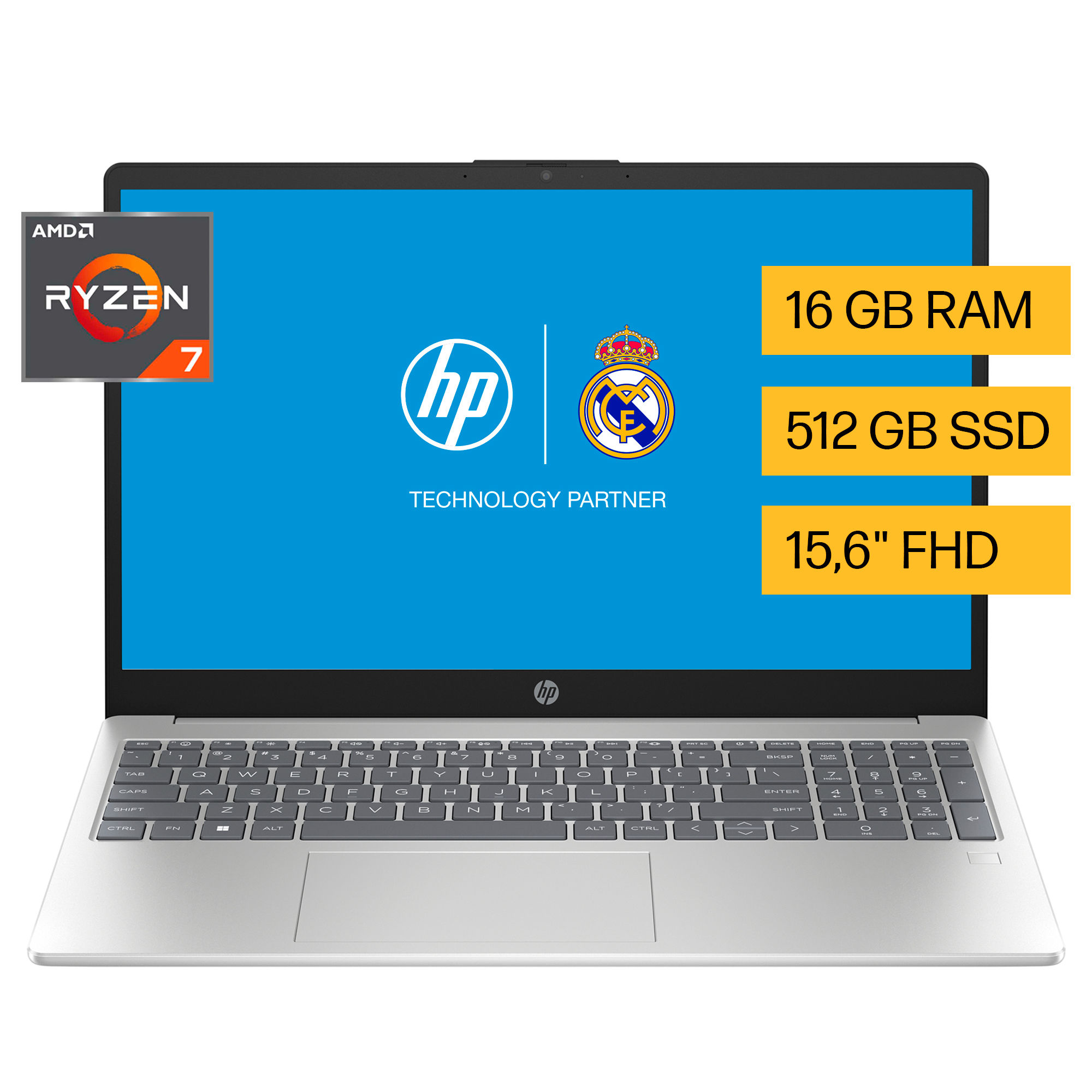 Hp - Notebook 15-Fc0022La 15"" Fhd R7 16Gb 512 Ssd Plateado