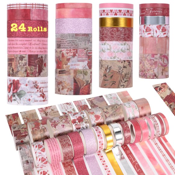 Cinta Washi FTTELK – Set Decorativo de 24 Rollos