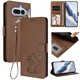 thumbnail image 2 of Funda Billetera con Relieve de Gato para Nothing Phone 4A, Marrón, 2 of 6