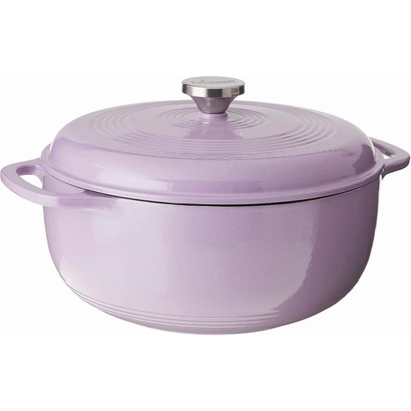 Dutch Oven Lodge, hierro fundido esmaltado de 3 cuartos de galón, color lila