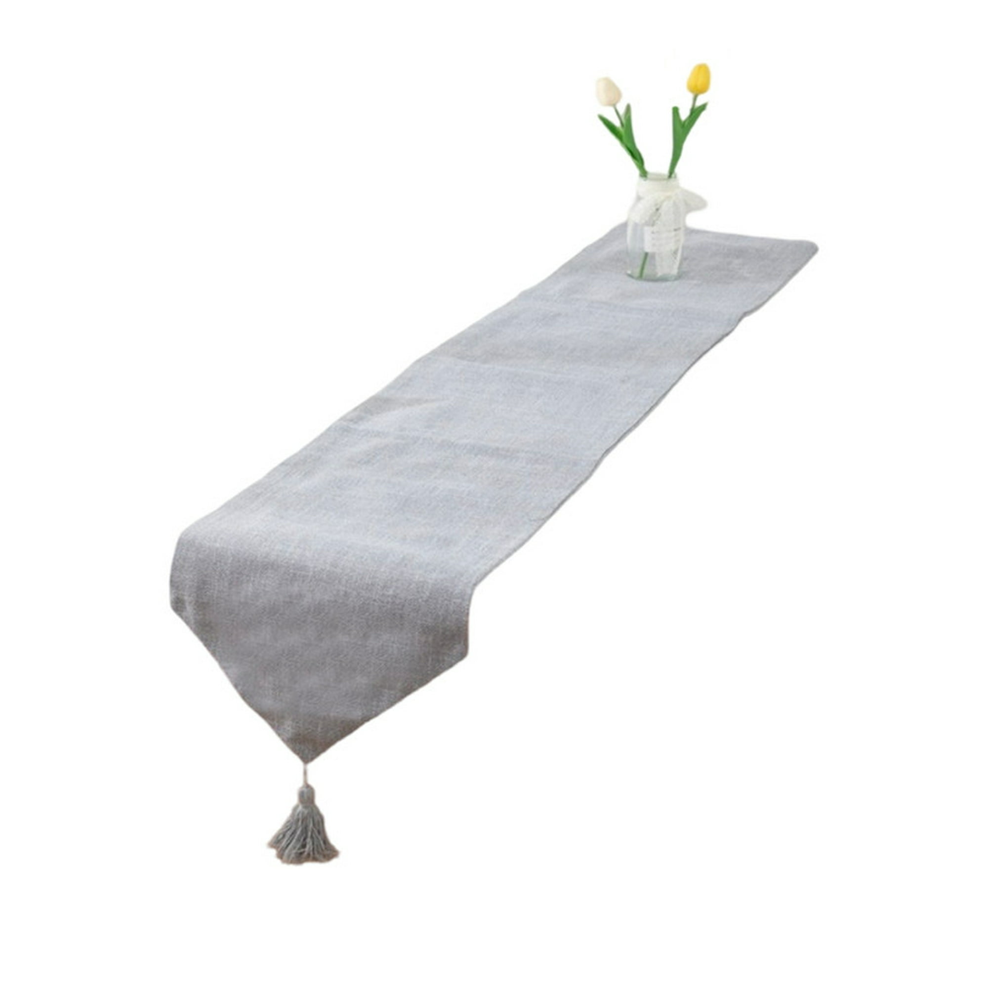 Todo Para El Hogar - Camino De Mesa De Lino 33 X 180cm Gris
