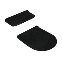 Bothyi - Juego De Funda Para Tapa De Inodoro, Cómoda, Antideslizante, Elástica, Color Negro