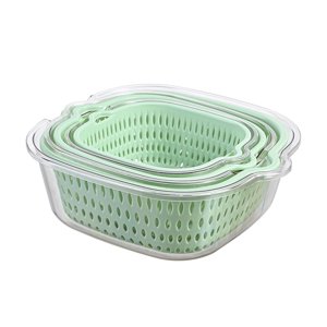 Bothyi - Hebilla Lateral De Cesta De Drenaje De Doble Capa Fuerte Y Resistente Para Lavar Mezclas Verde