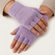 thumbnail image 2 of Guantes Sin Dedos De Lana Invierno Unisex Lila, 2 of 2