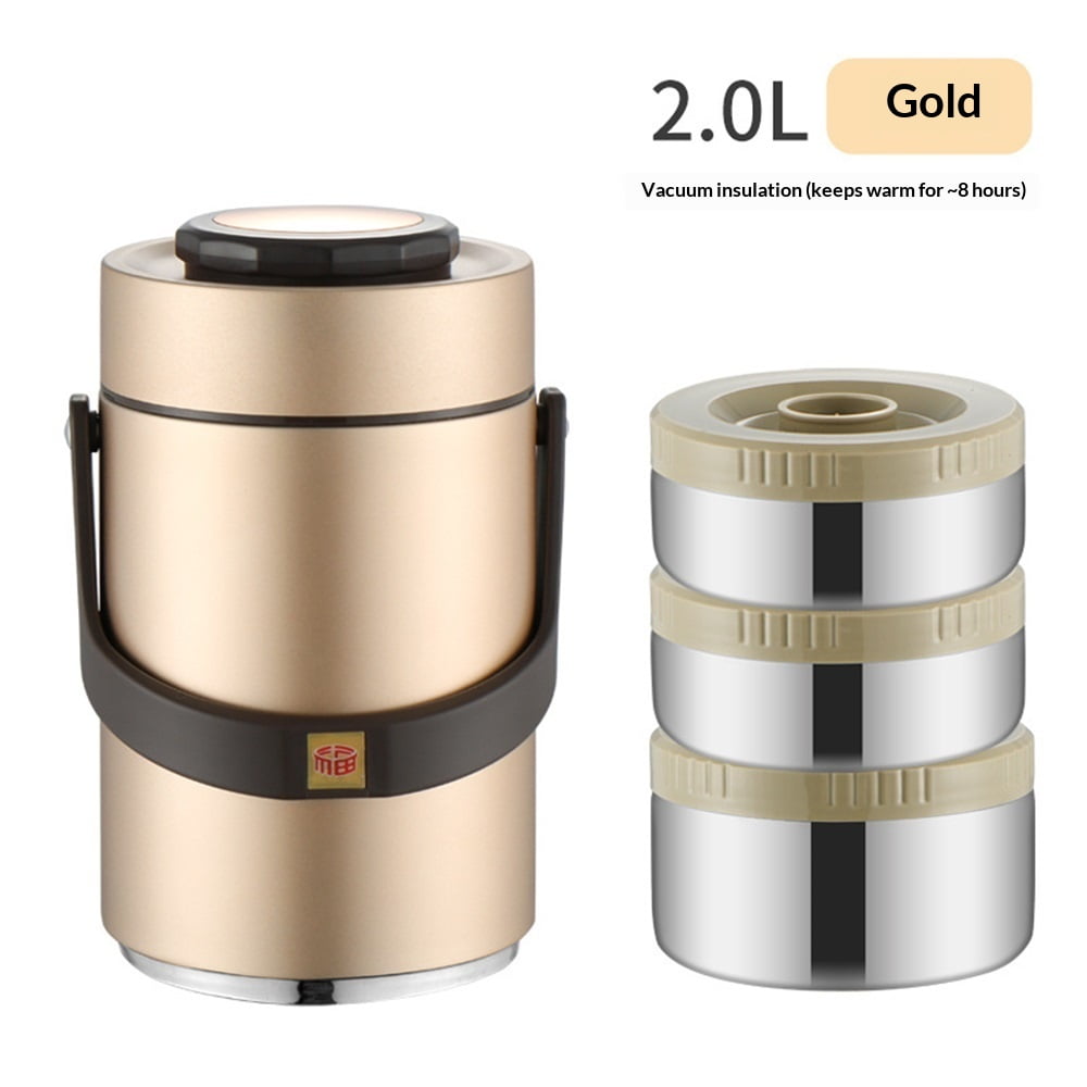 Xusx111 - Termos Actualizados De 67oz Para Alimentos Calientes, Termos Apilables De 3 Capas, Frasco De Termos De Sopa, Ideal Para Oficinas, Comidas Al Aire Libre Y Varias Ocasiones (67 Oz)