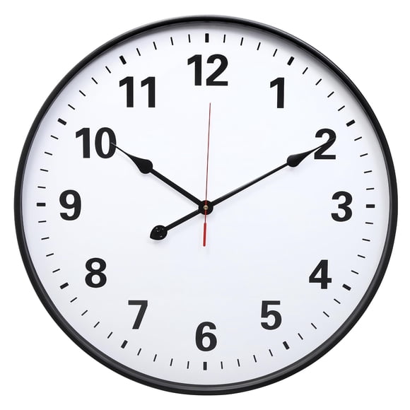 Reloj de pared LEIKE 61 cm negro retro con movimiento de cuarzo silencioso