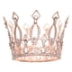 thumbnail image 2 of Diadema Redonda Completa De Coronas De Reina De Cristal Para Fiesta, Traje De Damas De Honor, Oro Rosa, 2 of 5