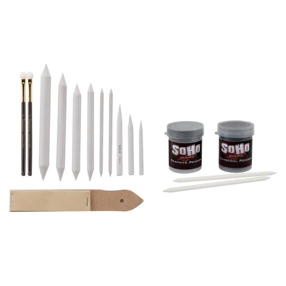 Set de polvos para dibujo Soho Urban Artist de 15 g con herramientas de difuminado