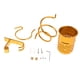 thumbnail image 2 of secador de pelo del soporte de pared que cuelga el tenedor de la secadora del estante de la espiral con la taza baño oro, 2 of 5