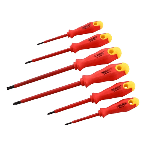 Genérico - Set Kit Juego De Destornilladores Electricos 6 Piezas Makawa
