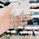 thumbnail image 1 of Elegant Three-Layer C-Shape Hoop Earrings with Shiny Rhinestones and Copper Inlay - Stylish and Durable Ear Jewelry, 1 of 4