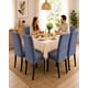 thumbnail image 1 of Juego De 6 Fundas Para Sillas De Comedor Ajustables Texturizadas, 1 of 6