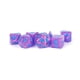 thumbnail image 1 of Juego de dados metálicos para juegos de dados de resina, color morado con azul, 16 mm, 1 of 2