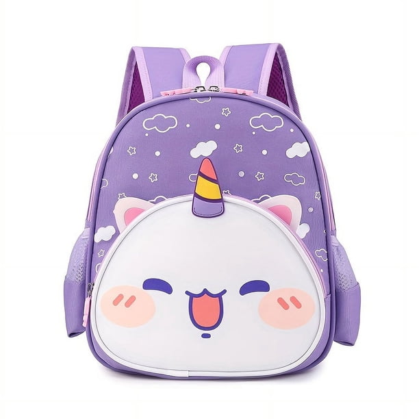 Kids Backpack Cartoon Dinosaur Unicorn Cat Dog Backpack, Lightweight School Bag, Suitable For Aged 3-9 Boys And Girls