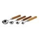 thumbnail image 1 of Juego De Cucharas Medidoras De 4 Uds., Herramientas De Medida De Cocina Antiescaldaduras De Acero Inoxidable, Color Plata, 1 of 3