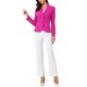 thumbnail image 2 of INSPIRE CHIC Blazer de Trabajo para Mujer con Solapa, Chaqueta de Manga Larga, Traje Blazer Rojo Rosa XL, 2 of 6
