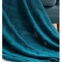 Genérico - Manta Decorativa Tejida Para Sillón Y Piecera Cama Color Azul