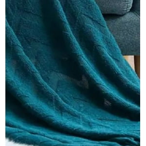 Genérico - Manta Decorativa Tejida Para Sillón Y Piecera Cama Color Azul