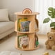thumbnail image 5 of Estantería giratoria OOOK de 2 niveles para habitación de niños, dormitorio, sala de estar, 5 of 9