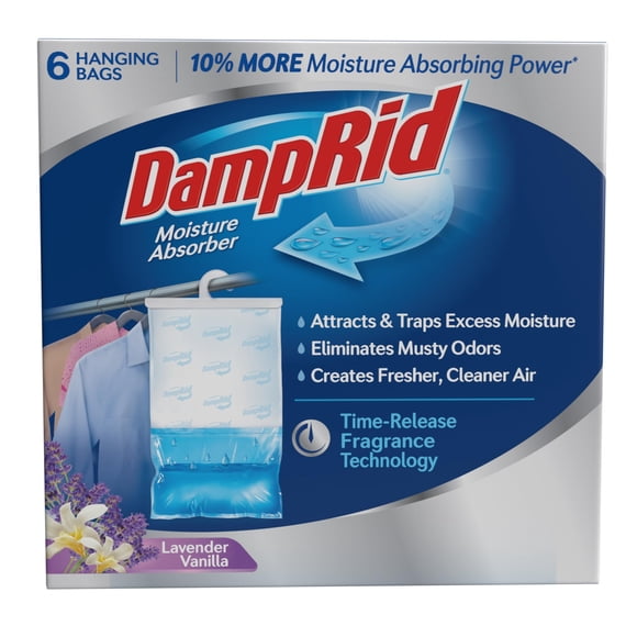Absorbedor de humedad DampRid, lavanda y vainilla, 450 ml, paquete de 6