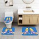 thumbnail image 2 of Bananas en Pijamas Juego de 3 alfombras de baño de coral fleece: tapete de baño + alfombra de inodoro en forma de U + funda de tapa de inodoro en forma de O, 2 of 6
