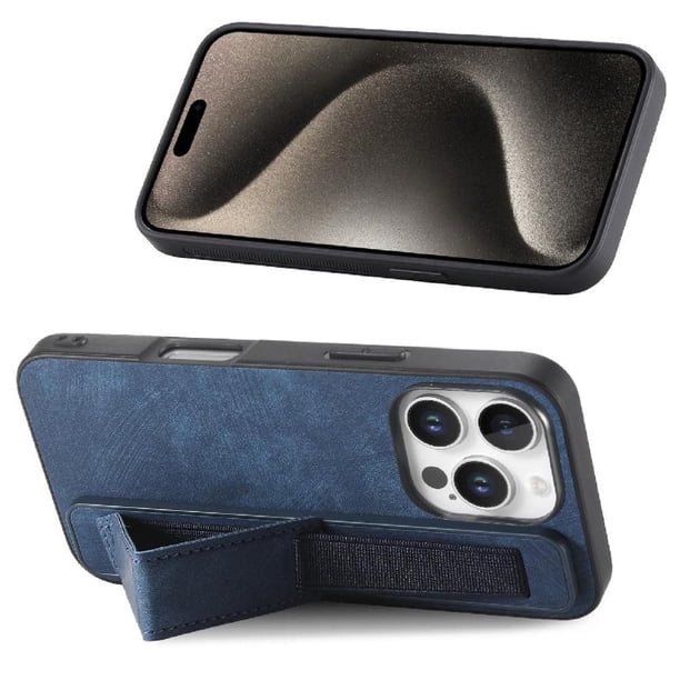 Funda Protectora con Correa para iPhone 16 Pro Max Resistente a Golpes Azul