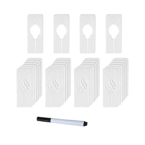 Bothyi - 28X Ropa Tamaño Armario Estante Divisores Perchas Armario Tienda Armario Divisores Blanco