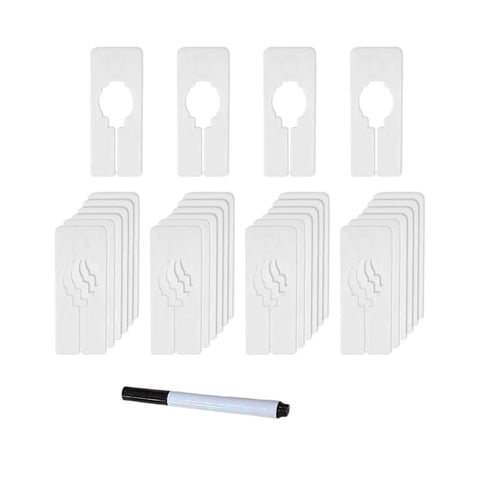 Bothyi - 28X Ropa Tamaño Armario Estante Divisores Perchas Armario Tienda Armario Divisores Blanco