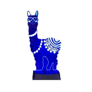 Lelumania - Lampara Ilusion 3D Llama De 7 Colores, Base Touch