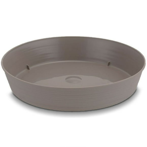 Pack X4 Plato Maceta Estilo Piedra 25×23 Cm Taupe / Gris – Rey Plast