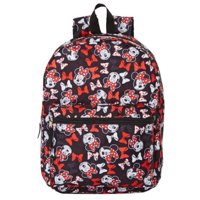 Ralme - Mochila De Disney Minnie Mouse Para Niños Y Adultos, 16 Pulgadas, Roja Y Negra