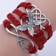 thumbnail image 1 of Handmade Leather Bracelet with Love and Butterfly Design - Perfect Gift for Men and Women, 1 of 5