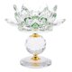 thumbnail image 1 of vela de flor de loto de cristal titular de candelita decoración feng shui casa verde, 1 of 3
